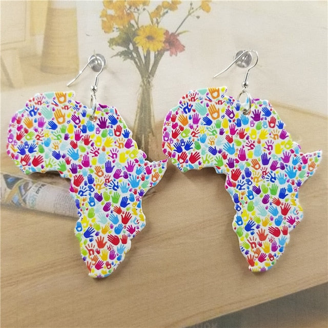 Africa Earrings - Vibrant Hands