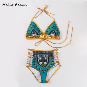 Yass Queen High Waisted Teal Bikini