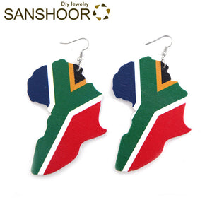 Africa Earrings - Flag of South Africa